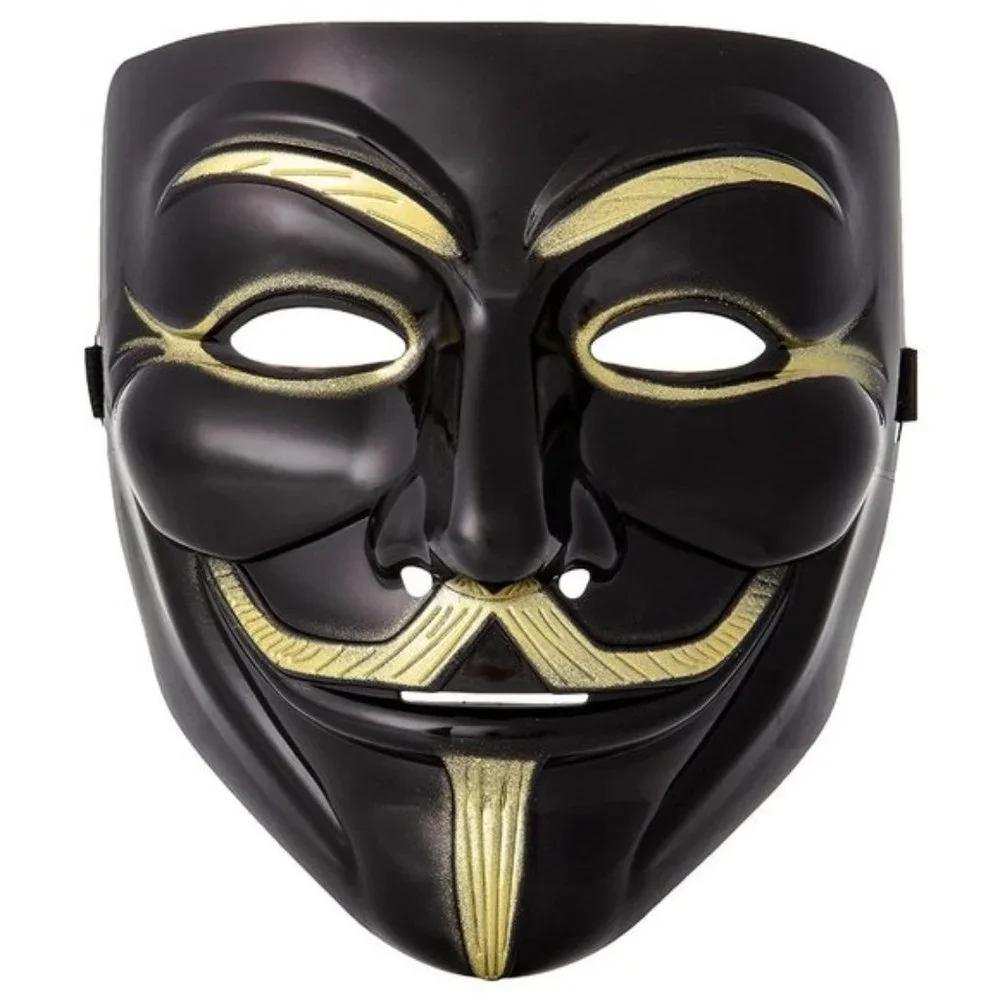 NEW NOVELTY MASK VENDETTA FAWKES ANONYMOUS (BLACK)